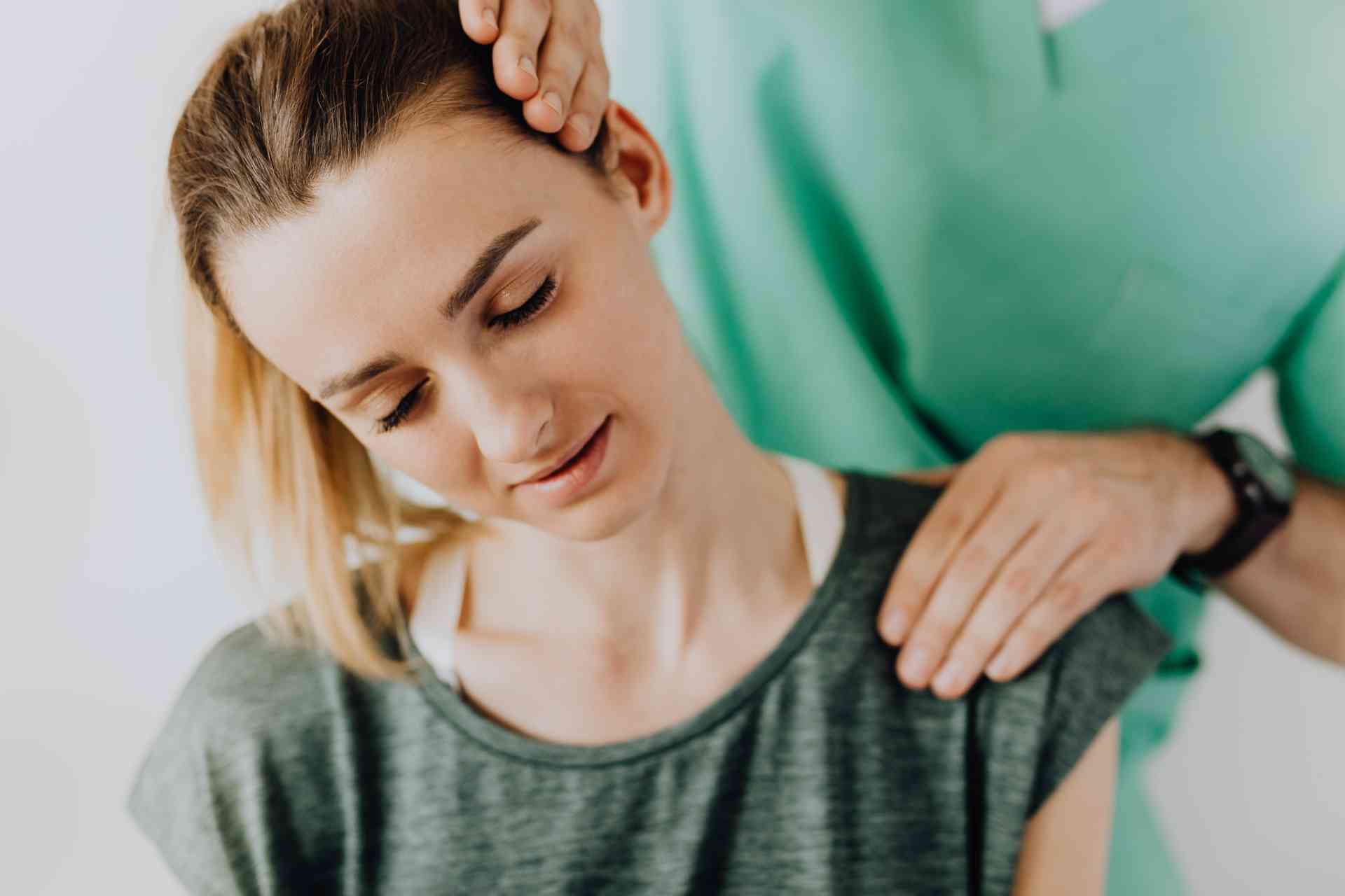 woman receiving massage